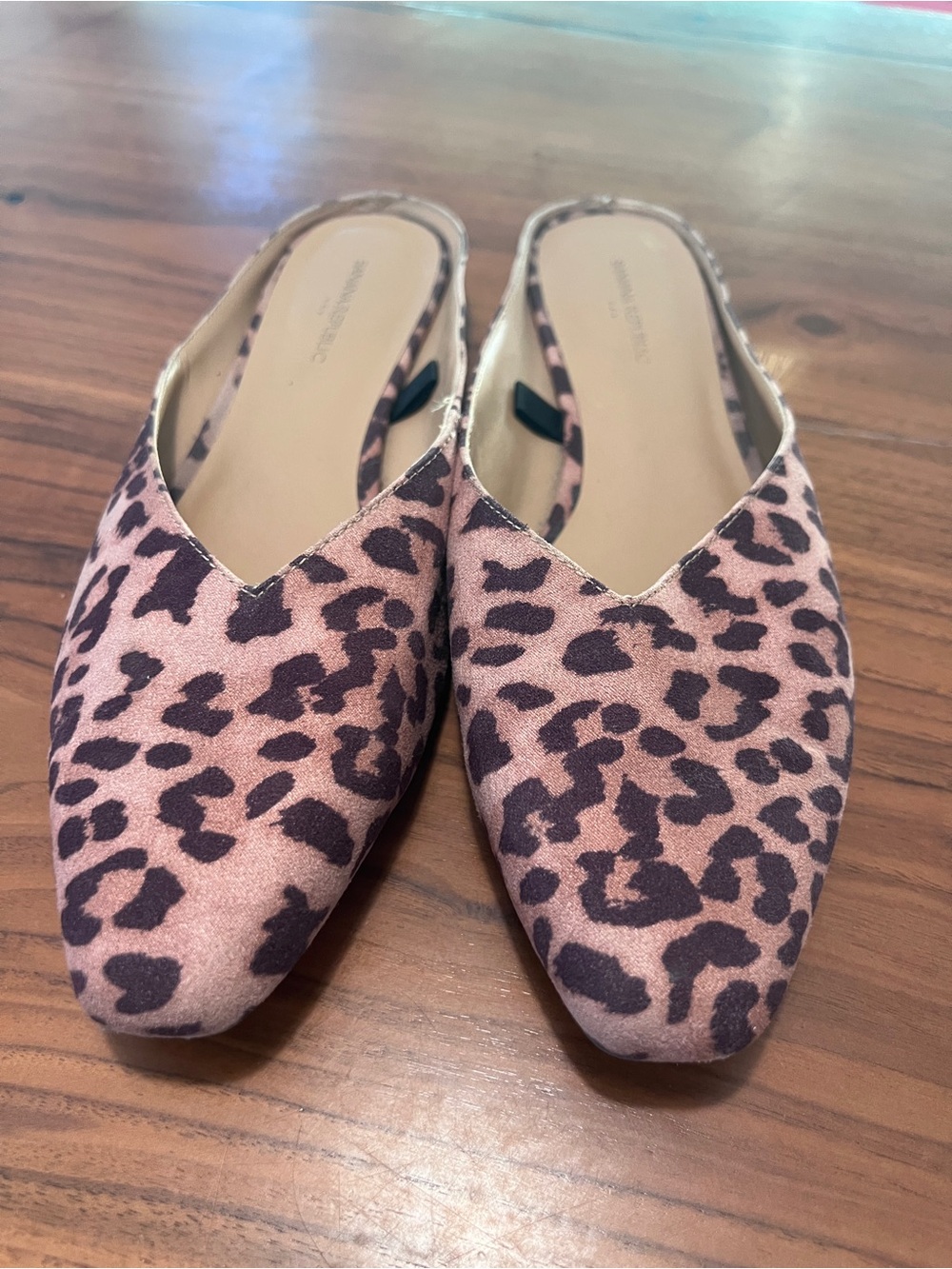 Leopard Print mules - size 7 - banana republic